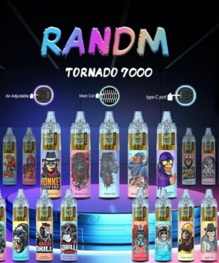 RandM Tornado 7000 Puffs: Experience the Ultimate Vaping Journey with RGB Light & Rechargeable Design