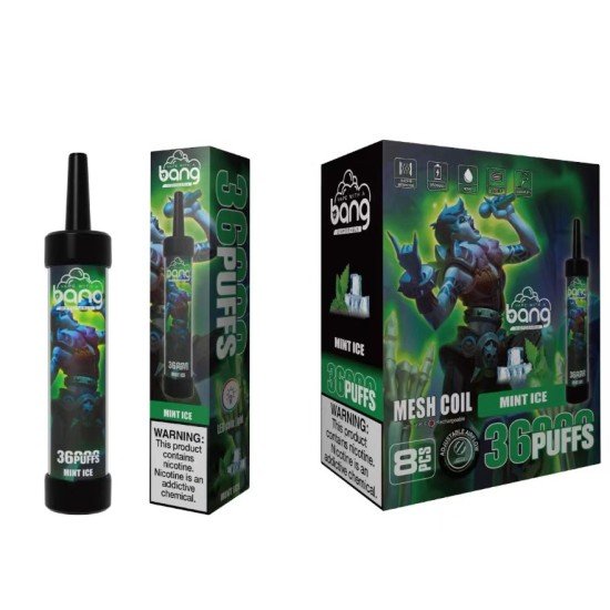 Bang E-hookah 36000 Puffs:selective nicotine 40ml eliquid ajustable airflow.